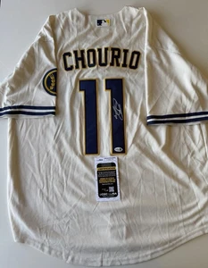 Jackson Chourio Milwaukee Brewers Autographed Jersey Star JSA COA - Picture 1 of 3