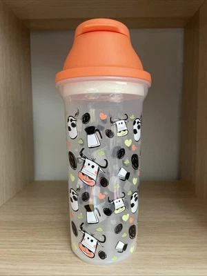 Tupperware Shake-It Schüttelbecher 600 Ml Motiv Kuh Orange Neu - Bild 1 von 2