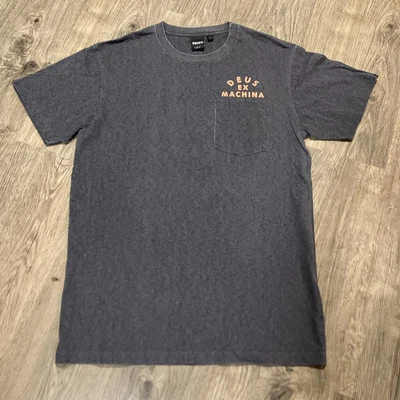 Deus Ex Machina Motorcycles Logo Custom Cycles LA CA Pocket Shirt Size M Pocket - Image 1 of 4