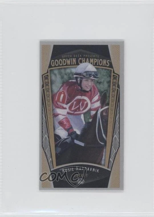 2015 Upper Deck Goodwin Champions Cloth Minis Lady Luck Back /50 Rosie Napravnik - Image 1 of 2
