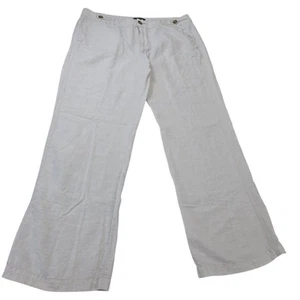 Banana Republic Pants Womens Size 10 Wide Leg Linen Blend Tan Flowy - Picture 1 of 9