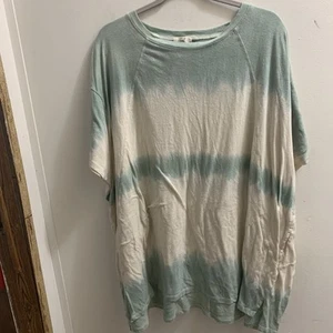 Easel Blouse Green Tie Dyed 2XL Pit To Pit 30” Length 30” - Picture 1 of 3