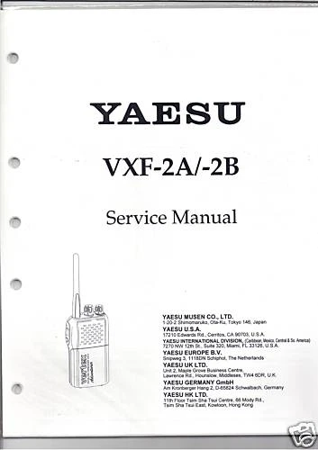 NEW Yaesu VXF-2A VXF-2B Handheld radio Service Manual in English - Image 1 of 1