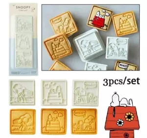 Snoopy tagliabiscotti arachidi, stampi, goffratrici fondente striscia cartone animato Confezione da 3 - Foto 1 di 10