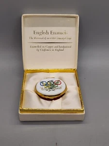 International Olympic Committee 1984 Olympics Crummles Enamel Trinket Pill Box - Picture 1 of 11