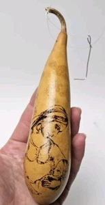 Hand Painted Gourd Ornament Mary Baby Jesus Artist Signed Kathleen - Picture 1 of 6