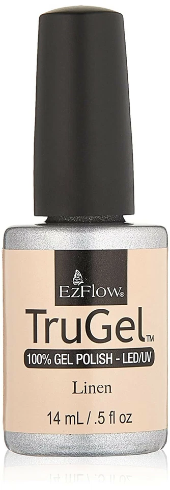 Esmalte de uñas en gel EzFlow TruGel lino beige LED/UV Tru Gel Ez Flow .5 fl oz Foto 1 de 2