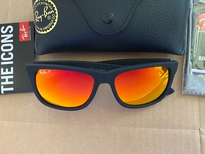 Nuevo marco Ray-Ban Justin negro mate con lentes rojas RB4165 622/6Q polarizado Foto 1 de 3