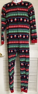 Youth 1 Piece Fleece Microfleece Holiday Pajama, 14/16 - Picture 1 of 4