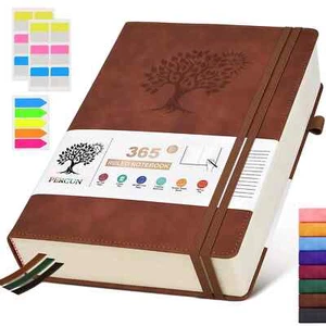 Lined Journal Notebook - 365 Page Large Leather Journals for Writing B5 Brown - Picture 1 of 2