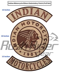 Parches bordados de nativos americanos indios parches superiores inferiores para motocicletas - Imagen 1 de 4