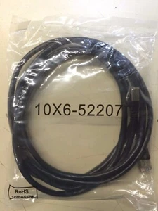 10X6-52207 Ethernet Network Patch Cable Cat5e 7ft Black 24AWG 2 PCS - Picture 1 of 1