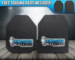 Body Armor AR500 Level 3 Set Of Plates Curved 11x14 Swim/Sapi - Picture 1 of 10
