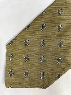 Corbata de seda dorada para hombre Armani Collezioni hecha en Italia vintage 3,75” x 57” Foto 1 de 4