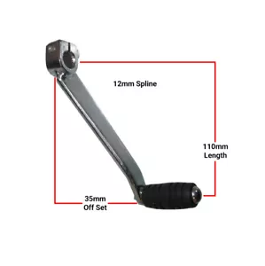 Gear Lever Suzuki 5'' Chrome Straight Lever 10MM 12MM SPLINE - Picture 1 of 1