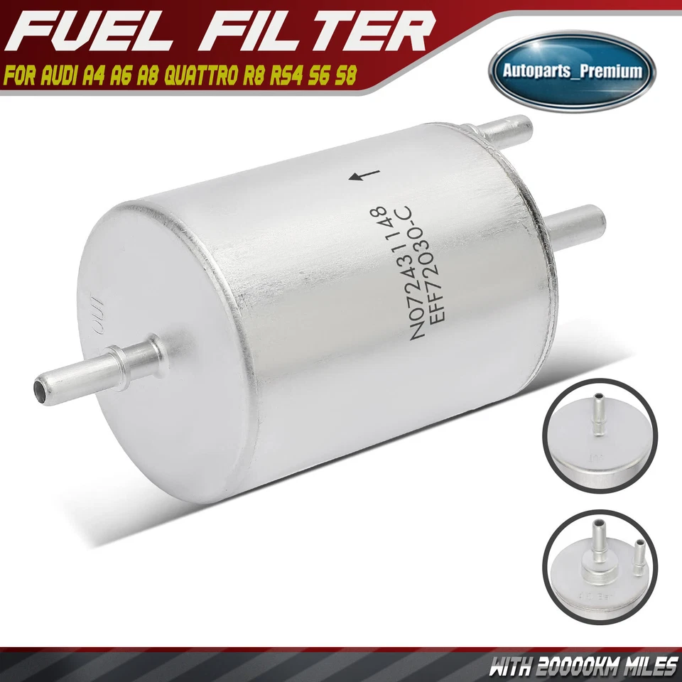 Fuel Filter for Audi A4 Quattro A6 Quattro A8 Quattro R8 RS4 S6 S8 4F0201511B - Image 1 of 4