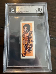 1974 NABISCO SUGAR DADDY CALVIN MURPHY BAS zertifiziertes Autogramm mit Platten - Bild 1 von 1