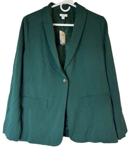 NWT J Jill Jacket Blazer Celtic Dress Coat Women's Small Kelly Green Boxwood - Picture 1 of 14