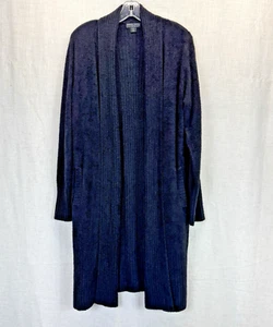 Barefoot Dreams CozyChic Lite Long Cardigan Black Petite Large NWOT - Picture 1 of 4