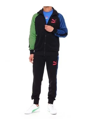 Nueva Chaqueta de Pista PUMA Dazed T7 Logo Icónico + Pantalones a Juego Chándales Negros Foto 1 de 4