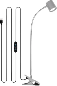 Desk Lamp,Usb Clip on Light with 3 Color Modes,Led 10 Levels Brightness Reading - Picture 1 of 12