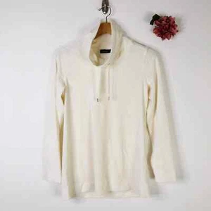 Susan Graver Wochenende Damen Mock Neck Strick Cord Tunika Elfenbein - Bild 1 von 5