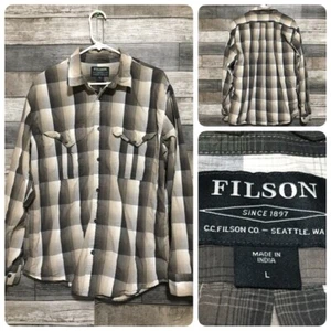 Filson kariertes Hemd mit Knopfleiste Herren L braun hellbraun leicht 100% Baumwolle - Bild 1 von 8