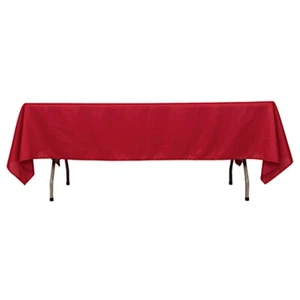 6 pcs 60x102" Polyester Rectangular Tablecloths Party Wedding Table Linens SALE - Picture 1 of 276