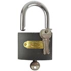 Cast Iron Padlocks Heavy Duty Security Lock Chain Shed Garage Shackle 3 Keys
