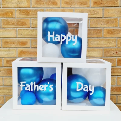 Father's Day Decoration, Happy Father's Day Balloon Boxes, Father's Day Backdrop - Image 1 of 4