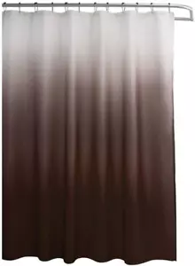 - Textured Fabric Shower Curtain Set, Includes 12 Easy Glide Metal Rings, Modern - Picture 1 of 12