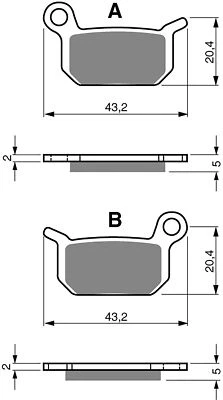Brake Disc Pads Front R/H Goldfren for 2007 KTM 50 Senior Adventure - Image 1 of 2