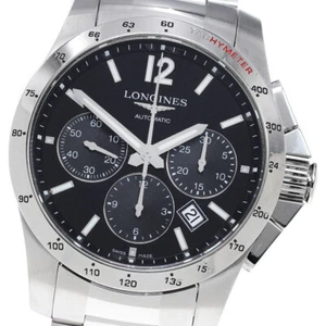 LONGINES Conquest L2.743.4 Chronograph Date Black Dial Automatic Men's _866014 - Picture 1 of 7
