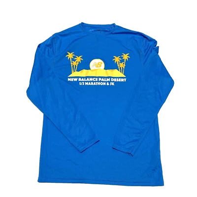 New Balance Palm Desert 1/2 Marathon & 5K Sweatshirt T-Shirt Men's Medium Blue Foto 1 de 4