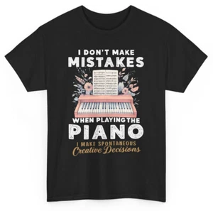 Camiseta I Don't Make Mistakes When Playing The Piano - Camiseta de pianista con teclado - Imagen 1 de 53