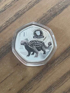 Koin Club Jurassic World Ankylosaurus Dinosaur Solomon Island 50p Cents Coin - Picture 1 of 3