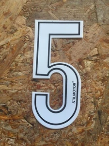 Numero 5 Adesivo Moto Altezza 10 cm. - Imagen 1 de 1