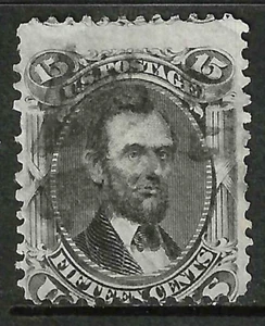 SC #77 Misperf Straddle 15 Cent Lincoln 1861-62 Civil War 190 $ US 12B51 - Bild 1 von 2