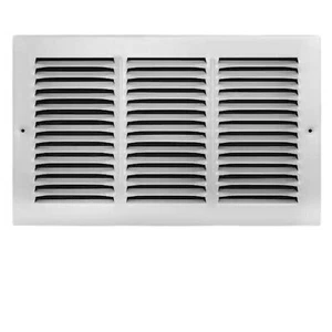 Everbilt 14 in. x 8 in. Steel Wall / Ceiling Return Air Grille in White - Picture 1 of 5