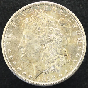 1899 O Morgan Dollar UNCIRCULATED w/Toning obverse 90% Silver $1 US Coin (US159) - Picture 1 of 2