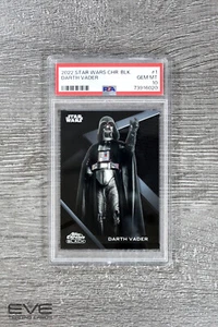 2022 Topps Star Wars Chrome Black #1 Darth Vader Base Card - PSA 10 - Picture 1 of 2