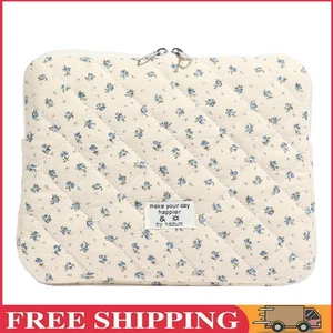 Gesteppte Laptophülle mit Blumenmuster für 11-Zoll-Laptop-Tablets (blau) - Bild 1 von 12