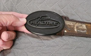 Team Realtree Leather Canvas Combo Camo Belt & Metal Buckle Size 40 - Picture 1 of 4