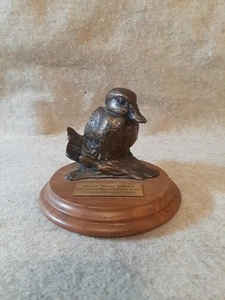 William Turner Premio Escultura de Bronce Estatua Pato de Madera para Oliver Lawson "Toots" - Imagen 1 de 11