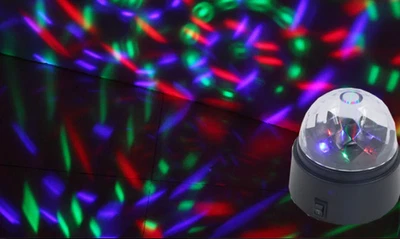 Led Crystal Magic Ball Light LED RGB Magic Ball Mini Disco Battery Operated - Image 1 of 4