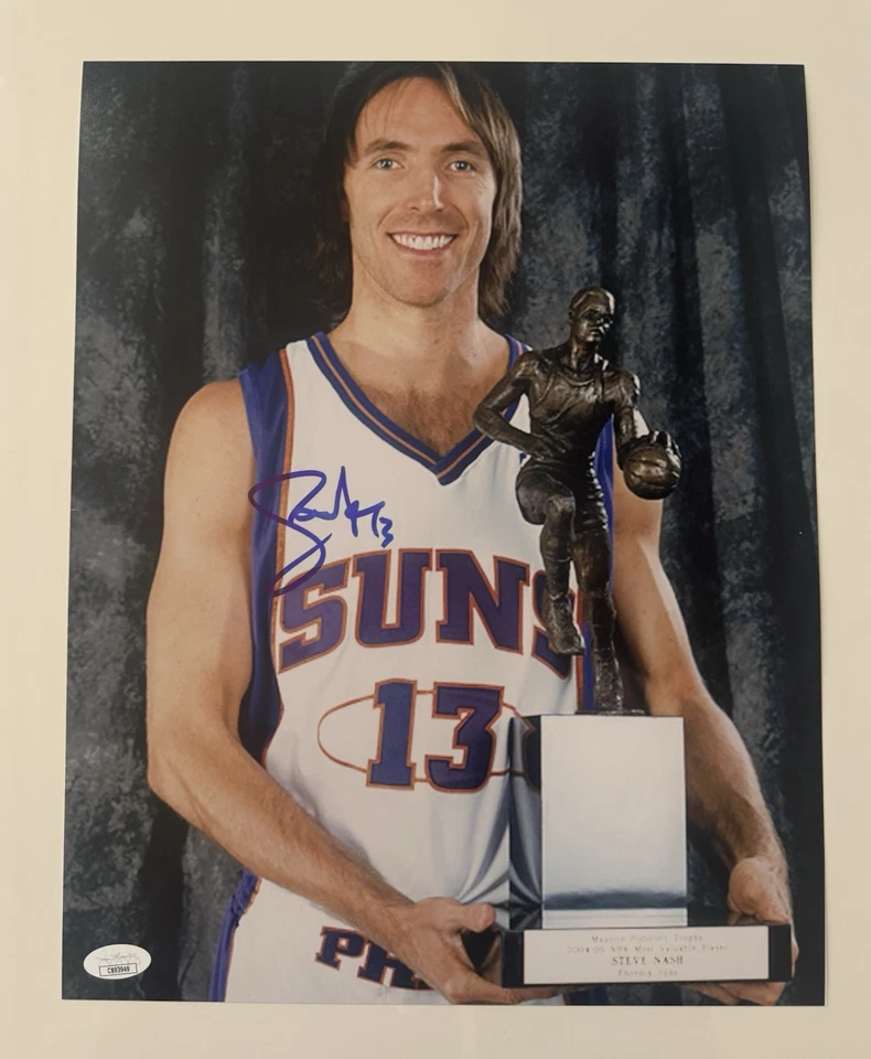 Steve Nash Suns  Signed Autographed 11x14 Photo. MVP. JSA Coa - Image 1 of 1