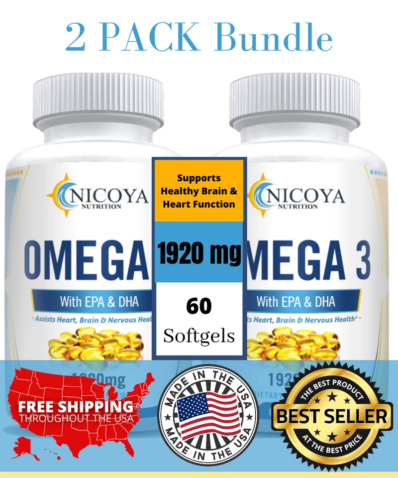 Secret Omega 3 Fish Oil Capsules Triple Strength Joint Support 1920 mg EPA & DHA