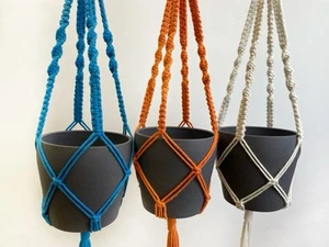 Handmade Macrame Plant Hanger Various Colours - Picture 1 of 4