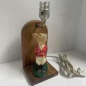 Vintage Snooty Fox Mr Scott Bookend Lamp - Tested Working - Picture 1 of 19