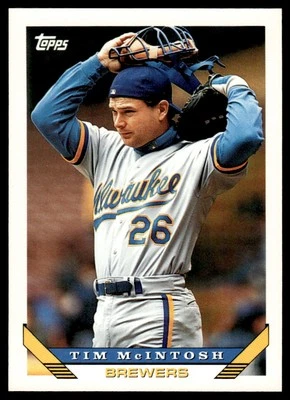 1993 Topps Tim McIntosh Milwaukee Brewers #234 - Image 1 of 2
